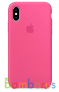 Чехол для Apple iPhone XS Silicon Case Protect (Темная фуксия) | фото №0