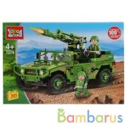 Конструктор "Город мастеров" армия: джип с пулеметом, с фигурками, 305дет. в русс. кор. в кор.16шт | фото №0