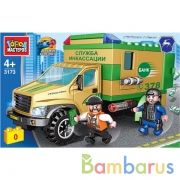 Группа ГАЗ конструктор ограбление инкассаторской МАШИНЫ, 82 дет. Город мастеров в кор.2*18шт | фото №0