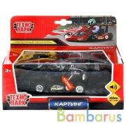 Модель металл свет-звук КАРТИНГ 13 см, инерц, в ассорт. кор. Технопарк в кор.2*72шт | фото №0