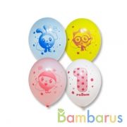 ШАРИК НАДУВНОЙ 12" С РИС. МАЛЫШАРИКИ, 1 ГОДИК УП-50ШТ | фото №0