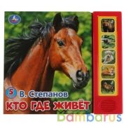 "Умка". Кто где живет. В.Степанов (5 звук. кнопок). Формат: 200х175мм. 10 карт. стр. в кор.32шт | фото №0