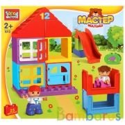 Конструктор "Город мастеров" большие кубики: домик, 25 дет. в русс. кор. в кор.2*12шт | фото №0