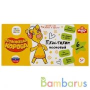 ОРАНЖЕВАЯ КОРОВА Пластилин неон, 6 цв (90 г) MULTIART в кор.30шт | фото №0
