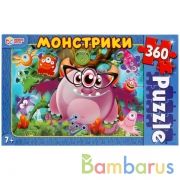 Монстрики. Пазлы классические в коробке.  Пазл 360 деталей. Умные игры в кор.24шт | фото №0