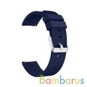 Сменный браслет 20мм (Amazfit GTR 42mm, Bip, Haylou LS01, LS02) ребристый (Темно-синий) | фото №0