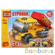 Конструктор "самосвал 3в1", 88дет. в кор. Город мастеров в кор.80шт | фото №0