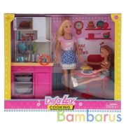 Набор из 2-х кукол, гнущиеся, с кухней (со светом), с аксесс. в кор. в кор.6наб | фото №0