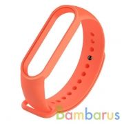 Сменный браслет Xiaomi Mi Band 5/6 однотонный (Оранжевый) | фото №0