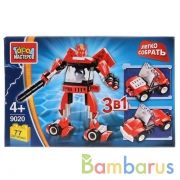 КОНСТРУКТОР "ГОРОД МАСТЕРОВ"  РОБОТ 3в1, 77дет. в русс. кор. в кор.80шт | фото №0