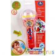 Микрофон.20 песен Нового Года, свет+русс. чип.ТМ "УМКА" на блистере (русс. уп.) в кор.2*96шт | фото №0