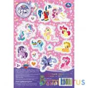 Дружба - это чудо. Мой маленький пони. Блестящие наклейки. 145х210мм. Умка в кор.500шт | фото №0