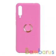 Силиконовый чехол с кольцом Nano Ring для Xiaomi Mi A3 (2019) (Розовый песок) | фото №0