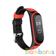 Сменный браслет Xiaomi Mi Band 5 Sport (Black Red) | фото №0