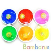 Игра с ловушкой, 2 тарелки+шарик со светом на присоске, цвет в ассорт. в пак. в кор.120шт | фото №0