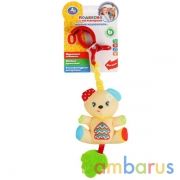 Текстильная игрушка подвеска с клипсой  "добрый медвежонок" на карт. в пак. Умка в кор.300шт | фото №0