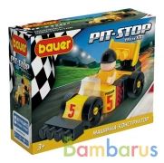 Гоночная машина конструктор в коробке "Pit Stop" (цвет чёрный, желтый) в кор.12шт | фото №0