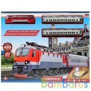 ЖЕЛЕЗНАЯ ДОРОГА ИГРАЕМ ВМЕСТЕ ПАССАЖИРСКИЙ ПОЕЗД НА БАТ. СВЕТ+ЗВУК, 695СМ В КОР. в кор.2*15шт | фото №0