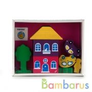 КОНСТРУКТОР "ЦВЕТНОЙ ГОРОДОК" 8ДЕТ. ФИОЛЕТОВЫЙ в кор.14шт | фото №0