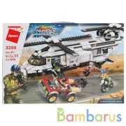 Конструктор пласт. военный вертолет, с фигурками, 648дет. в кор. в кор.9шт | фото №0