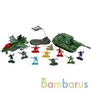 Набор солдатиков, с самолетом, танком (инерц.) и аксесс. в пак. ТМ "ИГРАЕМ ВМЕСТЕ" в кор.2*72шт | фото №0