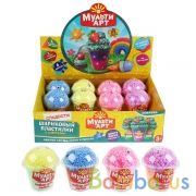 Шариковый крупнозерн. незаст. пласт-н мороженое Мультиарт, блестки в дисплее уп-12шт в кор.6уп | фото №0