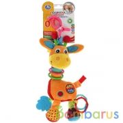 Текстильная игрушка подвеска с прорезывателем жираф с вибрацией на блистере Умка в кор.100шт | фото №0