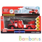 Машина металл свет-звук УРАЛ ПОЖАРНАЯ МАШИНА 15,5 см, кап., дв., инер., кор. Технопарк в кор.2*24шт | фото №0