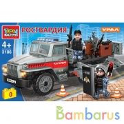 Конструктор УРАЛ росгвардия с фигурками, 126 дет. Город мастеров в кор.2*18шт | фото №0