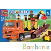 KAMAZ конструктор камаз: ЛЕСОВОЗ, 112 дет. Город мастеров в кор.2*18шт | фото №0