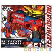 Бластер - трансформирующийся с мягкими пулями в кор. ТМ "ТЕХНОДРАЙВ" в кор.2*30шт | фото №0