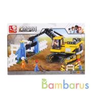 Конструктор пласт. экскаватор с фигурками, 614дет. в русс. кор. 42*28*6,5см в кор.16шт | фото №0