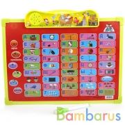 Доска для рисования + обучающая таблица на бат. озвуч. руссифиц. в пак. 35*27,5см в кор.2*25шт | фото №0