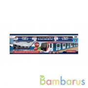 Железная дорога МЕТРОПОЛИТЕН свет, длина пути 176см, кор.61*17,8*5см ИГРАЕМ ВМЕСТЕ в кор.2*18шт | фото №0