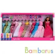 Кукла гнущаяся, с набором платьев и аксесс., в ассорт. в кор. в кор.12шт | фото №0