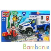 Конструктор "Город мастеров" ограбление банка, 131дет. в русс. кор. в кор.2*18шт | фото №0