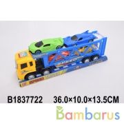 Автовоз инерц. с машинками, цвет в ассорт. в пласт. в кор.2*30шт | фото №0