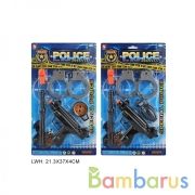 Набор полиция пистолет+присоски+аксесс. 18-14 на карт. в кор.2*72шт | фото №0