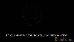 FD3021 (Шар 3") PURPLE TAIL TO YELLOW CHRYS.3" | фото №0