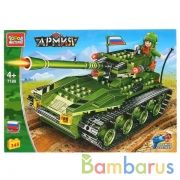 Конструктор "Город мастеров" стреляющий танк, 345дет. в русс. кор. в кор.2*8шт | фото №0