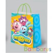 Пакет подарочный СМЕШАРИКИ 26*32*14см, глянцевый ИГРАЕМ ВМЕСТЕ в кор.150шт | фото №0