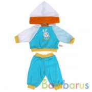 Одежда для кукол и пупсов 40-42 см МАЛЫШАРИКИ спорт.костюм принт.крошик,пакет КАРАПУЗ в кор.100шт | фото №0