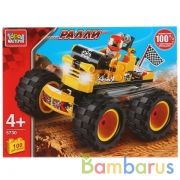 Конструктор "Город мастеров" ралли: джип с большими колесами, 100дет. в русс. кор. в кор.2*24шт | фото №0