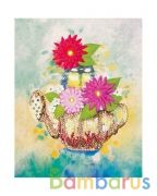 МОЗАИКА ИЗ ПАЙЕТОК НА ХОЛСТЕ "ЧАЕПИТИЕ" в кор.7шт | фото №0