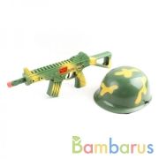 Набор оружия автомат+каска в сетке в кор.2*48шт | фото №0