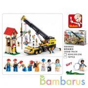 Конструктор пласт. строит. кран с фигурками, 767дет. в русс. кор. в кор.6шт | фото №0