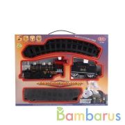 Железная дорога на бат. свет+звук, длина полотна 150см 0694 в русс. кор. 42*32*7см в кор.18шт | фото №0