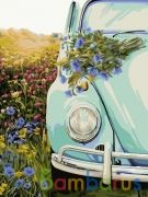 РИСОВАНИЕ ПО НОМЕРАМ НА ХОЛСТЕ, РЭТРО ЖУК, РАЗМЕР 40*50 в кор.22шт | фото №0