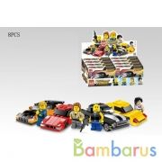 КОНСТРУКТОР ПЛАСТ. МАШИНКА С ФИГУРКОЙ, В АССОРТ. В КОР. В ДИСПЛЕЕ УП-8ШТ в кор.10уп | фото №0