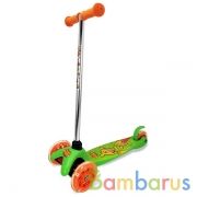 Самокат 3кол. "Оранжевая корова" упр. накл., кол. пвх 120 и 90, свет в кор. в кор.6шт | фото №0